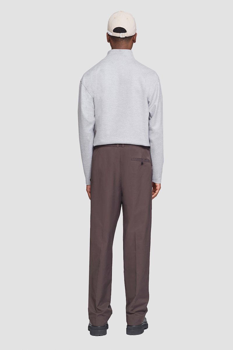 Straight Leg Trouser-brown #1 Straight Leg Trouser, straight-leg trousers from 3.1 PHILLIP LIM featuring brown, cotton blend, high waist, belted waist, slip pockets to the sides, rear welt pocket and wide leg.- 3