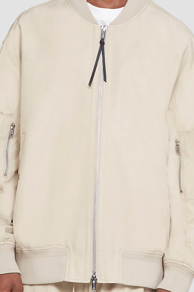 Oversized Bomber Jacket-neutrals #0 Oversized Bomber Jacket, KHAKI Synthetic->Nylon Oversized Bomber Jacket from 3.1 Phillip Lim. - 4