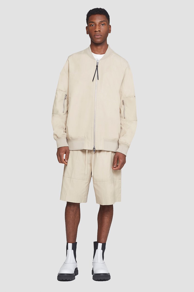 Oversized Bomber Jacket-neutrals #1 Oversized Bomber Jacket, KHAKI Synthetic->Nylon Oversized Bomber Jacket from 3.1 Phillip Lim. - 1