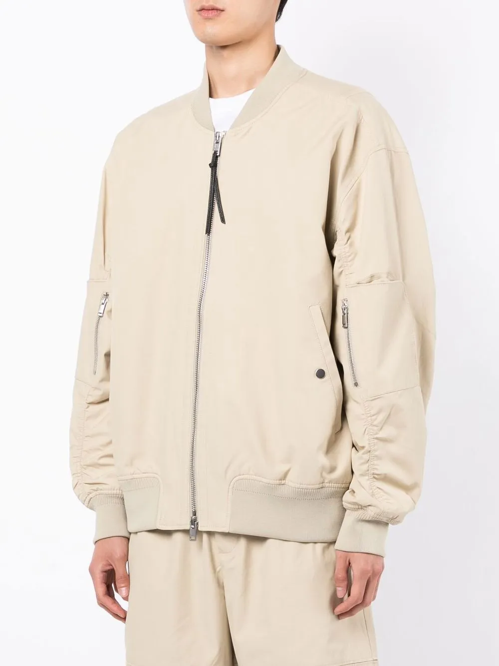  3.1 Phillip Lim Zip-front Bomber Jacket - Neutrals 
