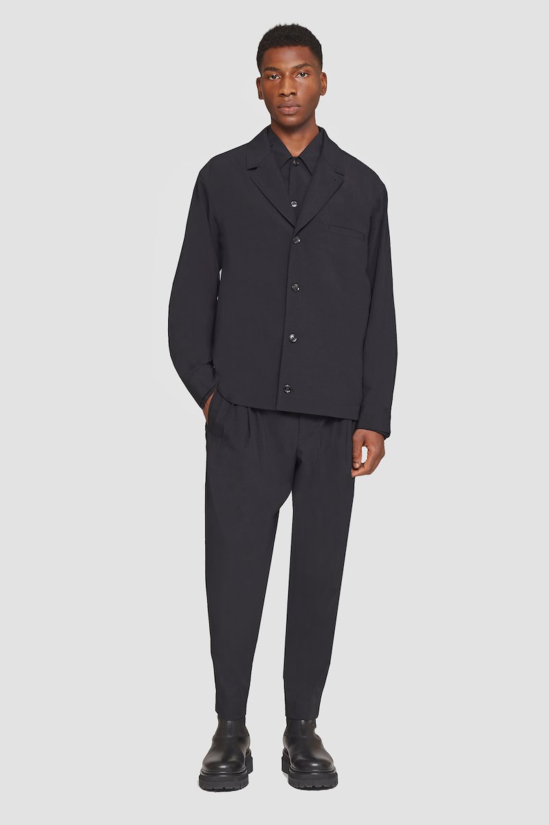 Unconstructed Shirt Jacket-black #1 Unconstructed Shirt Jacket, BLACK Wool or fine animal hair->Wool Unconstructed Shirt Jacket from 3.1 Phillip Lim. - 1