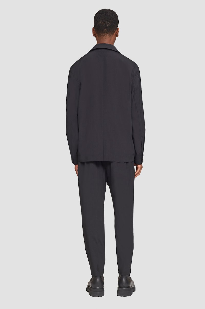 Unconstructed Shirt Jacket-black #1 Unconstructed Shirt Jacket, BLACK Wool or fine animal hair->Wool Unconstructed Shirt Jacket from 3.1 Phillip Lim. - 3