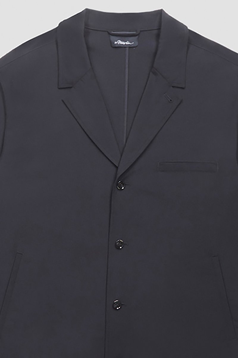 Unconstructed Shirt Jacket-black #1 Unconstructed Shirt Jacket, BLACK Wool or fine animal hair->Wool Unconstructed Shirt Jacket from 3.1 Phillip Lim. - 7