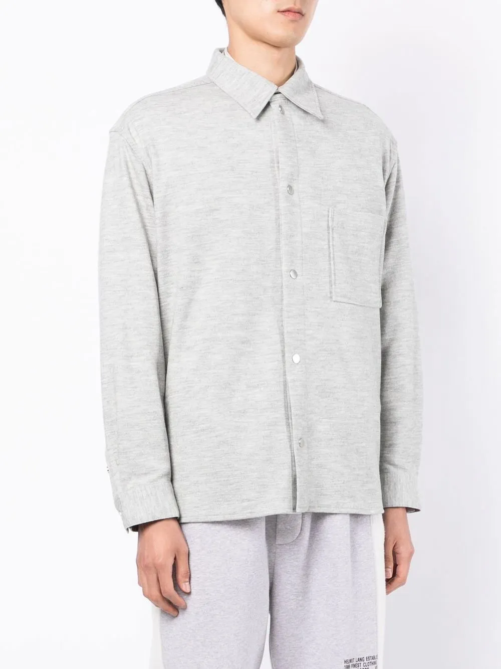  3.1 Phillip Lim Point-collar Flannel Shirt - Grey 