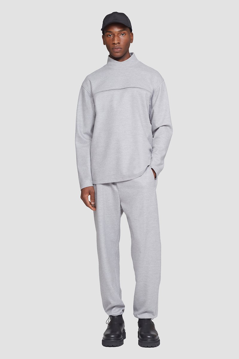 Mock Neck Top-grey #0 Mock Neck Top, null- 0