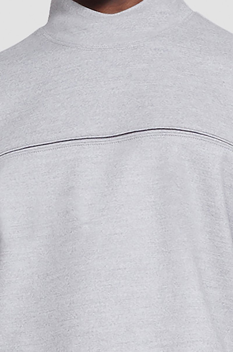 Mock Neck Top-grey #1 Mock Neck Top, null- 3