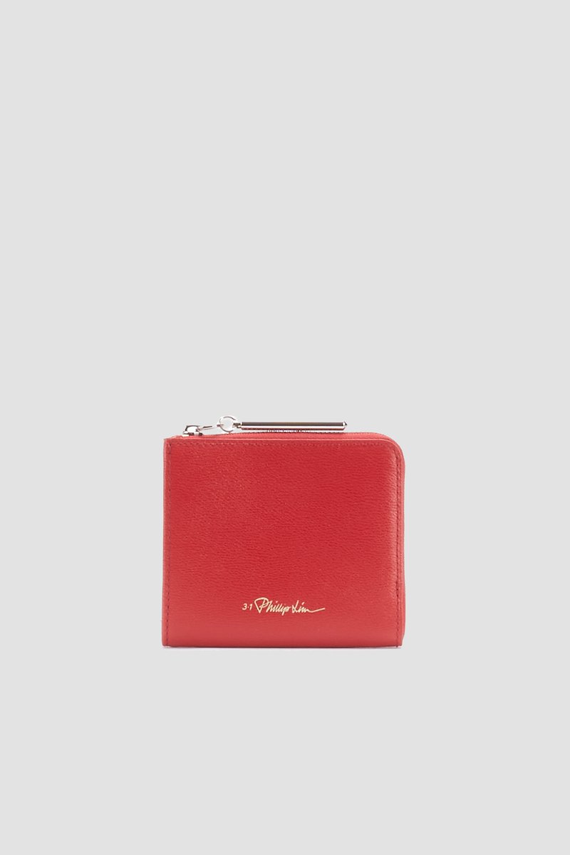 Zip Around Wallet-red #0 Zip Around Wallet, RED Furs & Skins->Calf Leather Zip Around Wallet from 3.1 Phillip Lim. - 0