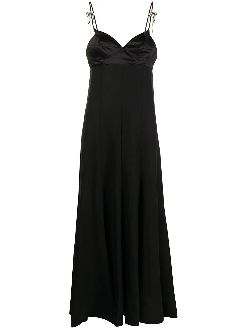 

3.1 Phillip Lim vestido midi con detalles de cristales - Negro