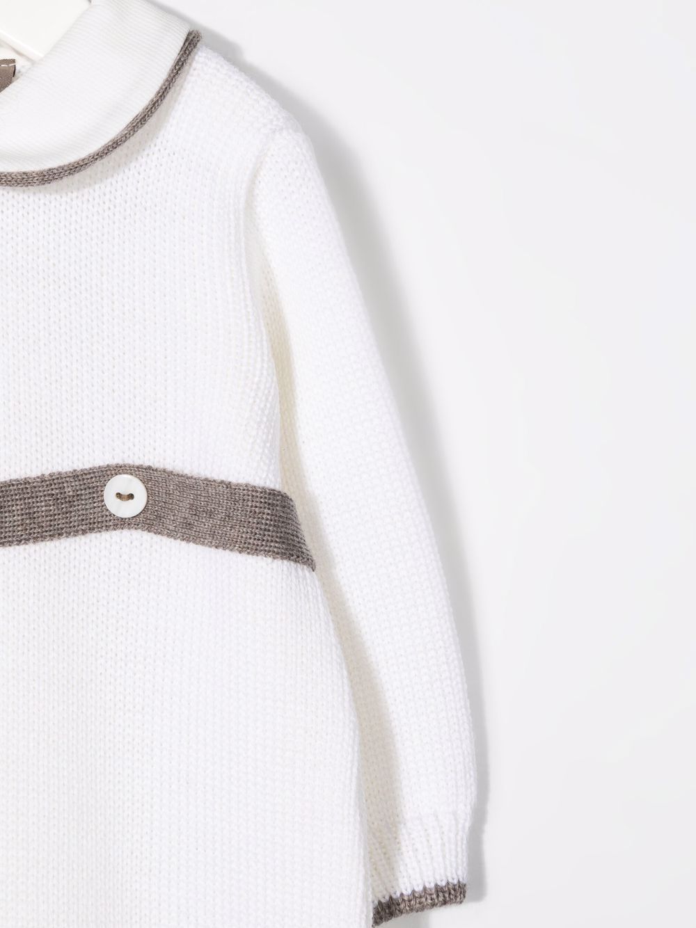 фото Little bear ribbed-knit virgin wool romper