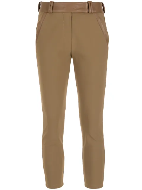 Gloria Coelho faux-leather detail skinny trousers