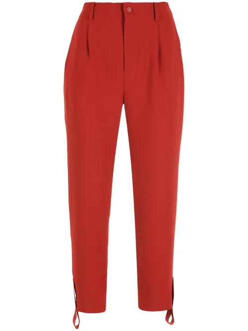 Pantalon court à effet drapé - Gloria Coelho - Modalova