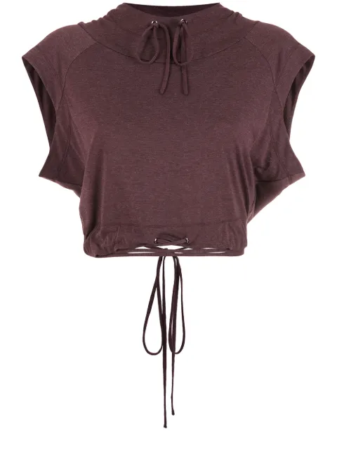 Gloria Coelho cropped hooded top