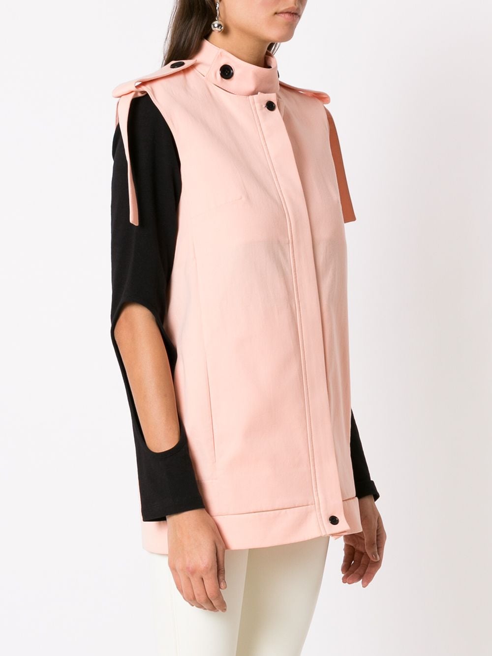 Gloria Coelho Gedrapeerd gilet - Roze