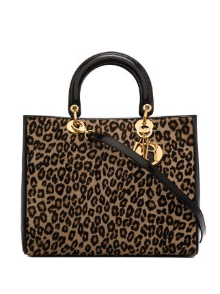 Christian Dior Pre-Owned 1997 pre-owned Lady Dior leopard-print