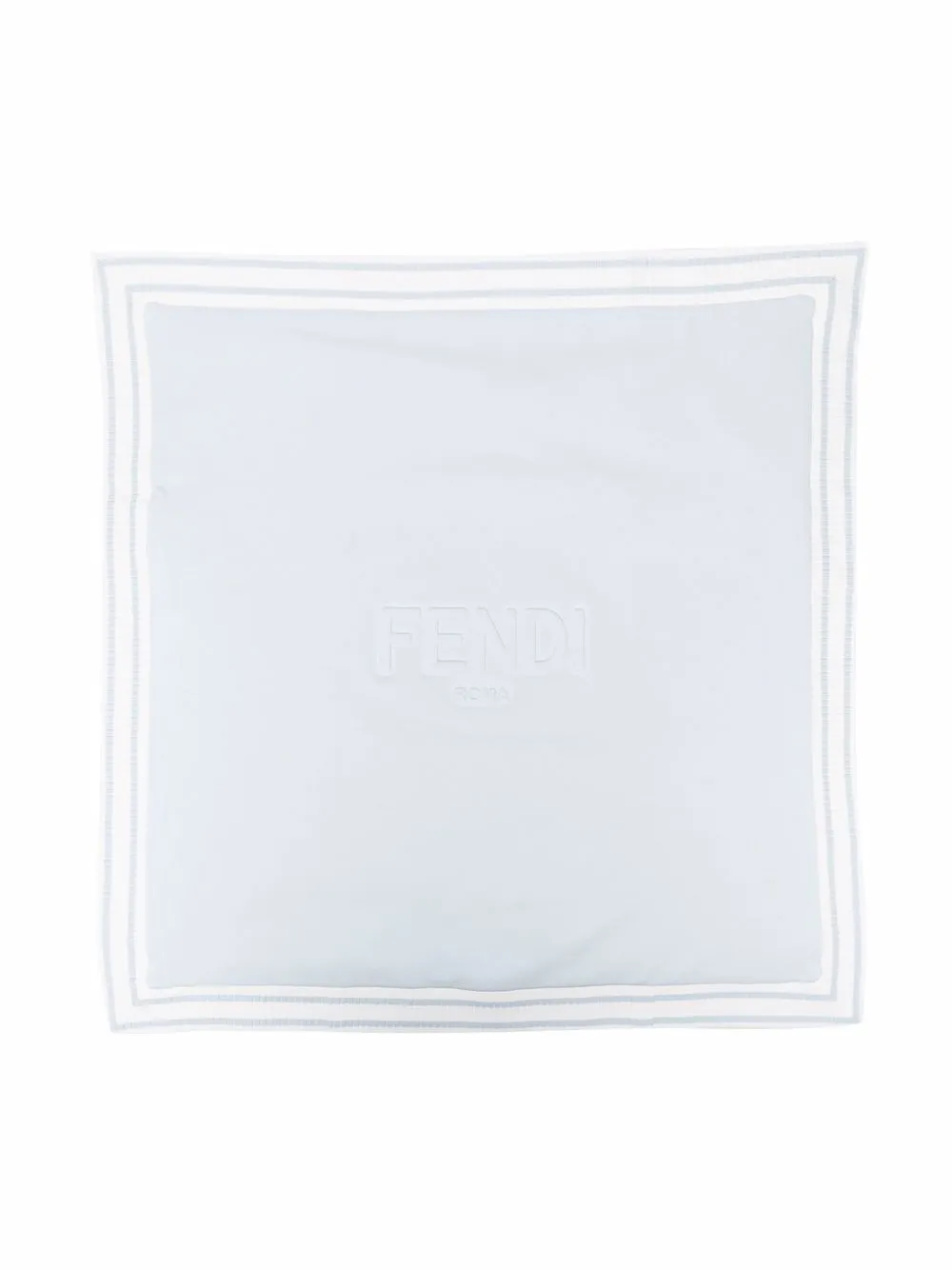 

Fendi Kids contrasting-trim cotton blanket - Blue