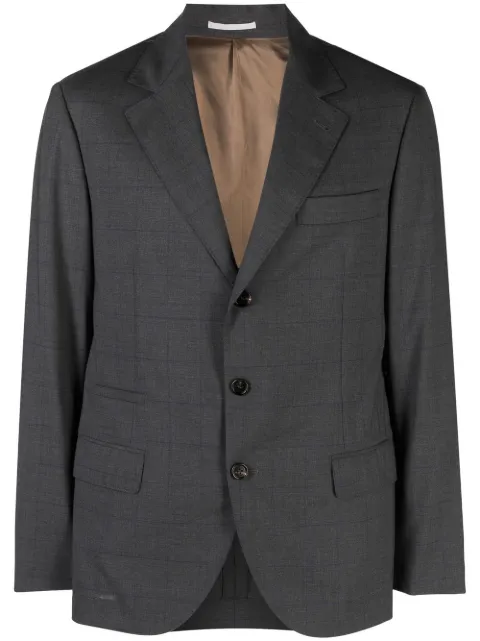 Brunello Cucinelli fine-check tailored blazer