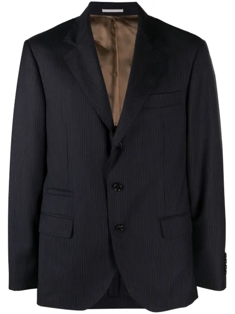 Brunello Cucinelli Chalk-Stripe virgin-wool blazer