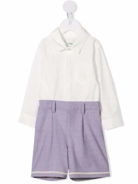 Fendi Kids Zweiteiliger Strampelanzug