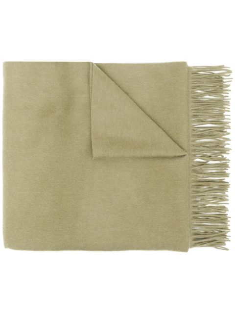 Mulberry lambswool fringed scarf
