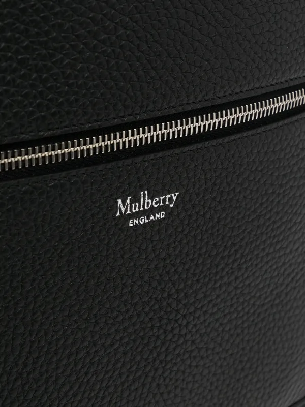 mulberry black leather backpack