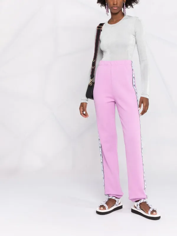 Rosa Joggers con stampa Farfetch Abbigliamento Pantaloni e jeans Pantaloni Joggers 