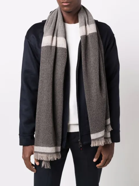 Sciarpa a righe Grigio Farfetch Uomo Accessori Sciarpe 