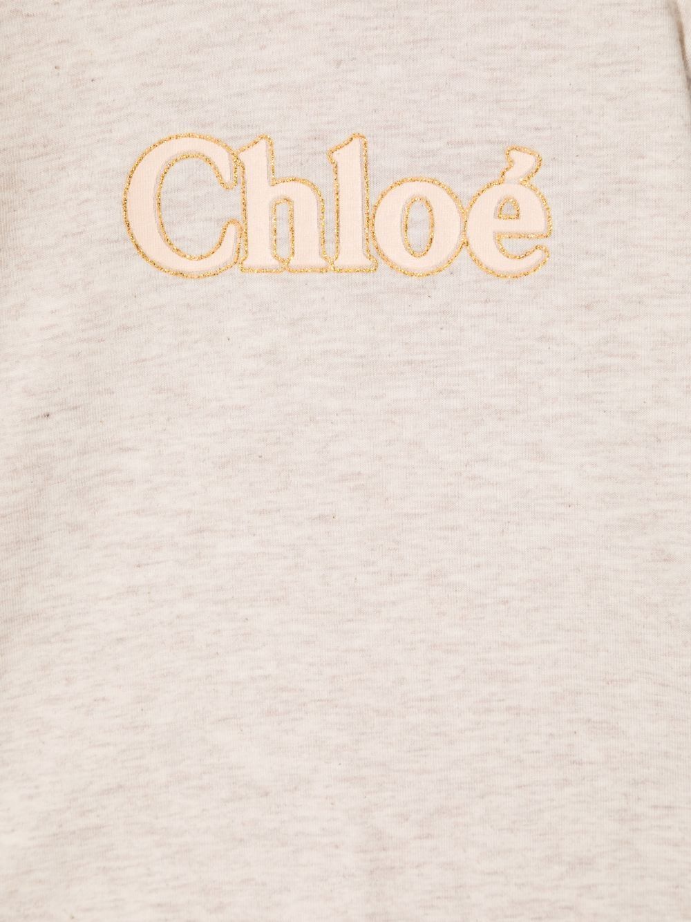 фото Chloé kids топ из органического хлопка с логотипом