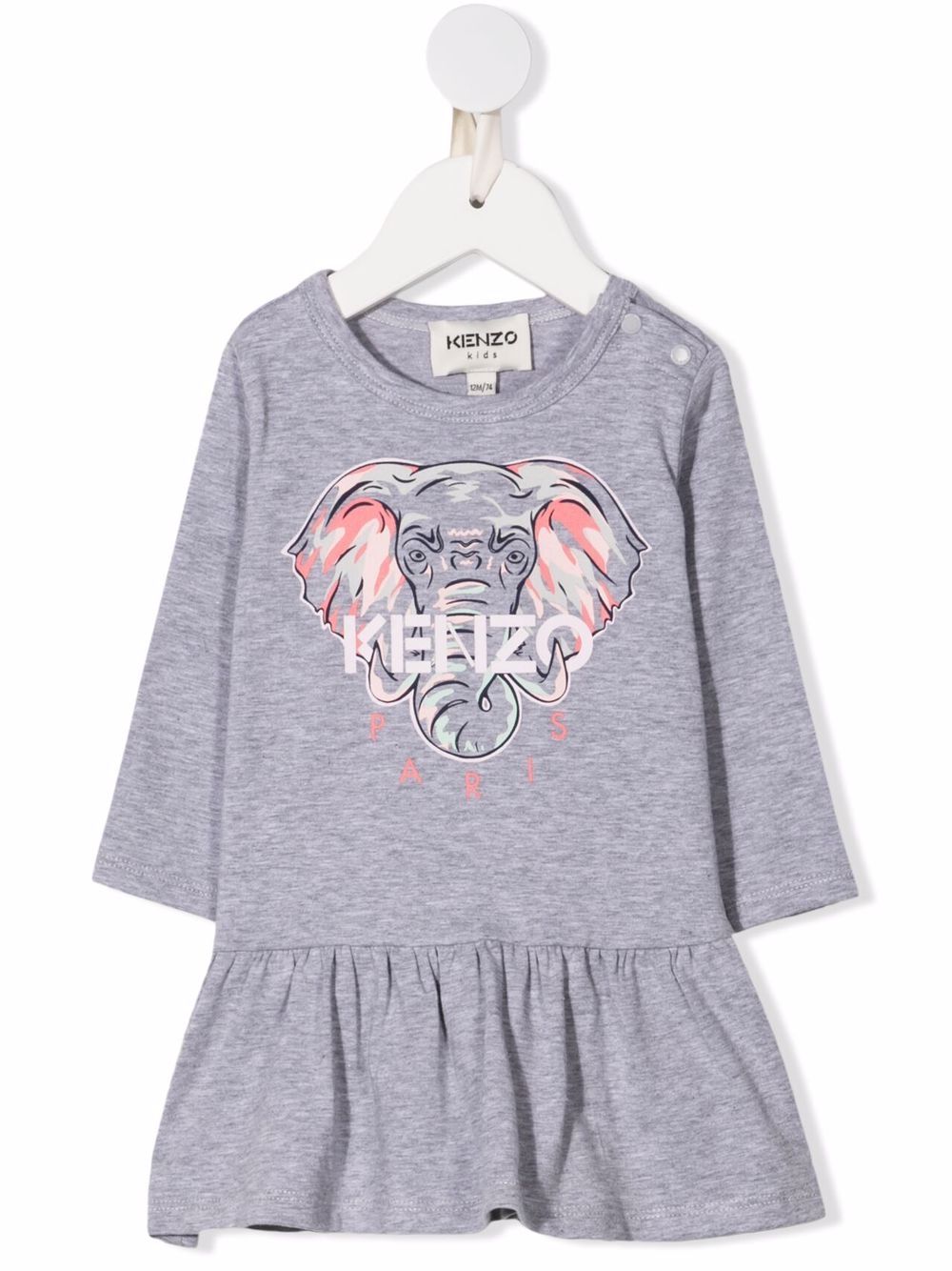 фото Kenzo kids elephant logo t-shirt dress