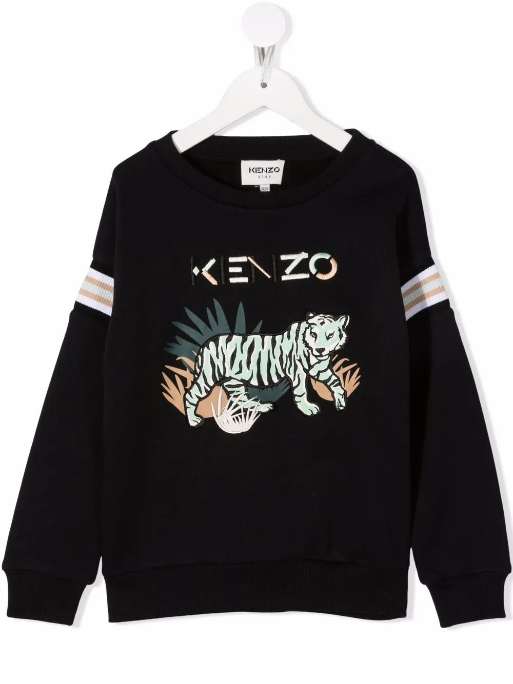 

Kenzo Kids logo embroidered jumper - Black