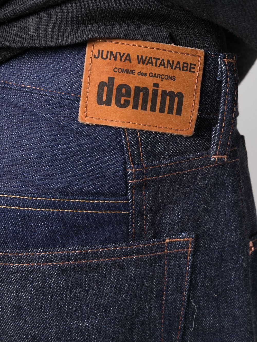 фото Junya watanabe man прямые джинсы в технике пэчворк