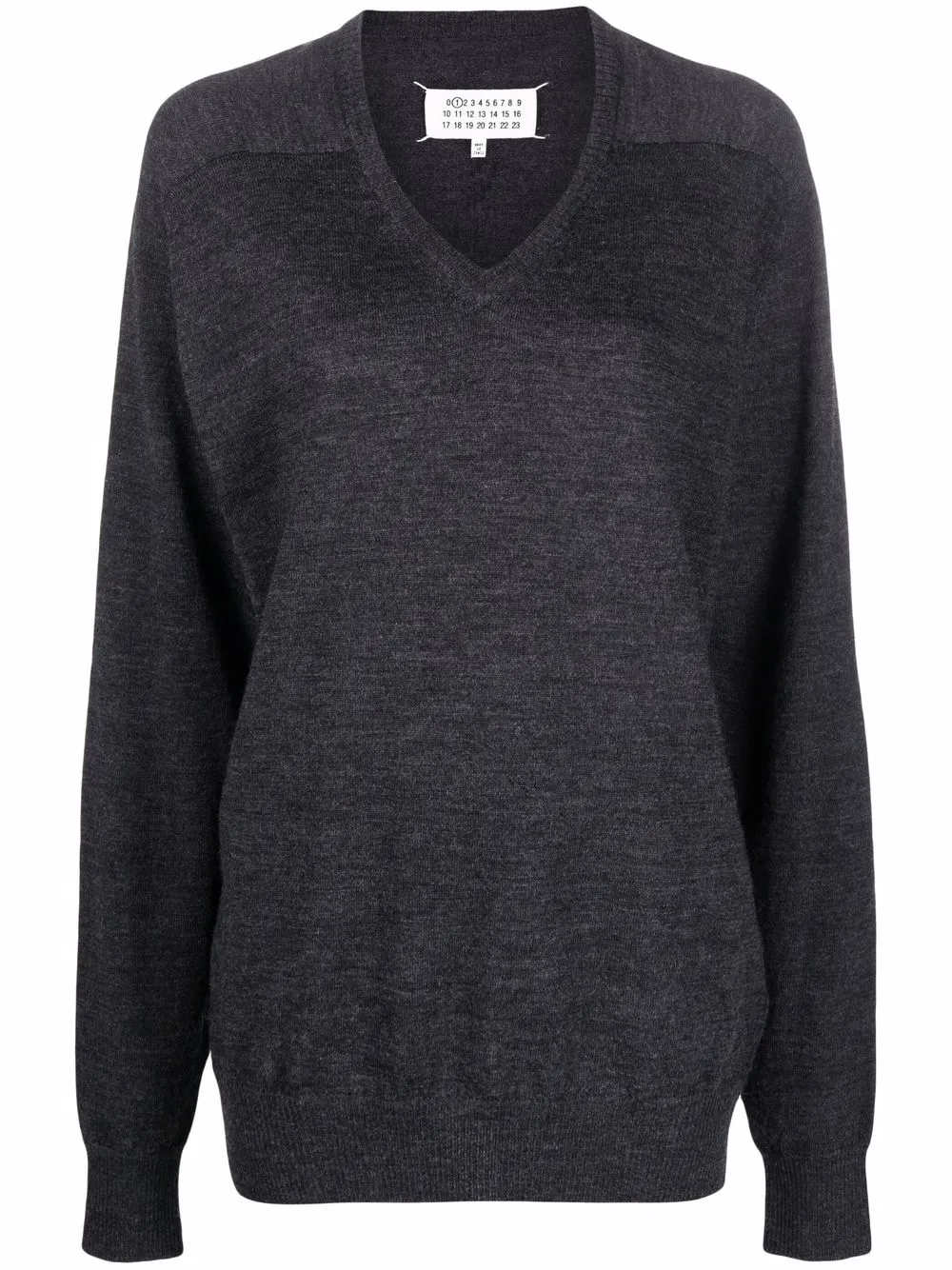 

Maison Margiela V-neck wool jumper - Grey