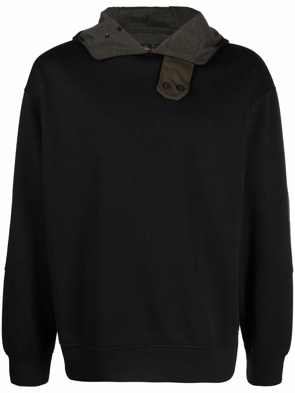 

Emporio Armani panelled pullover hoodie - Black