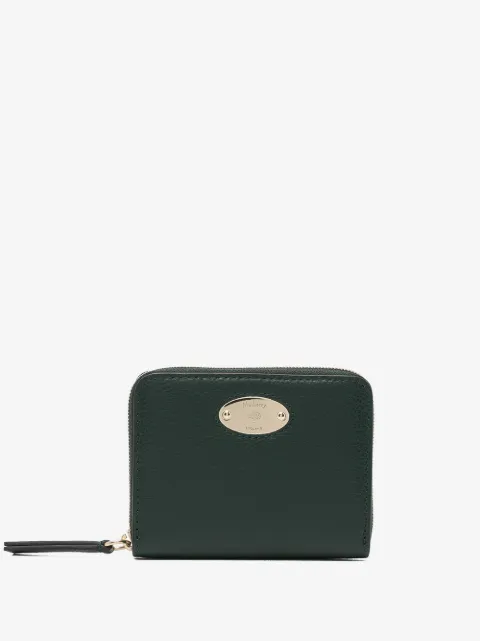 Mulberry petit porte-monnaie zippé à plaque logo