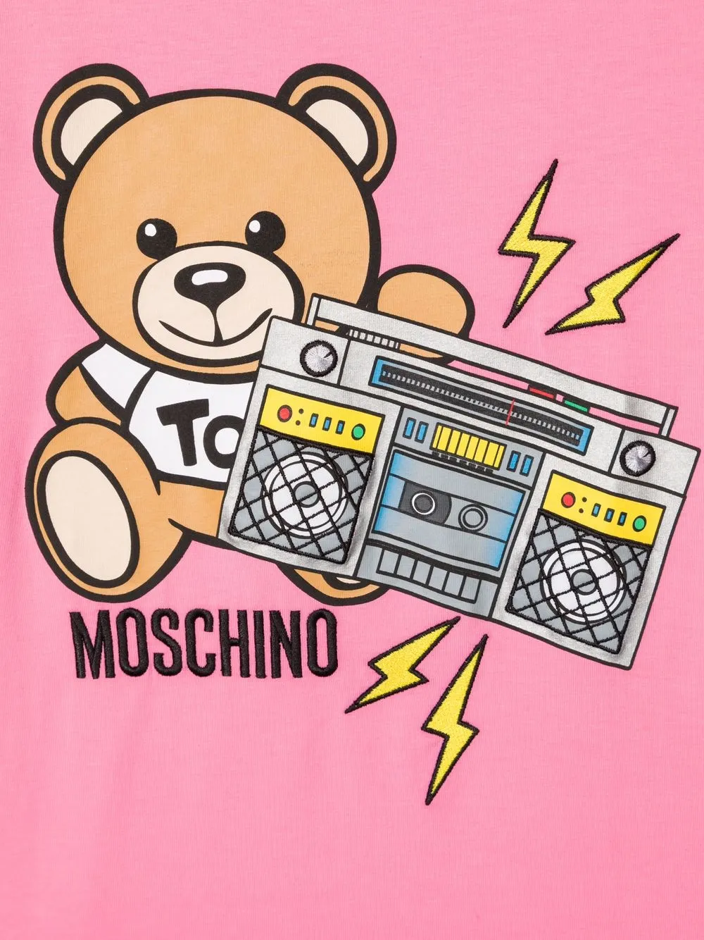 фото Moschino kids футболка с логотипом teddy bear