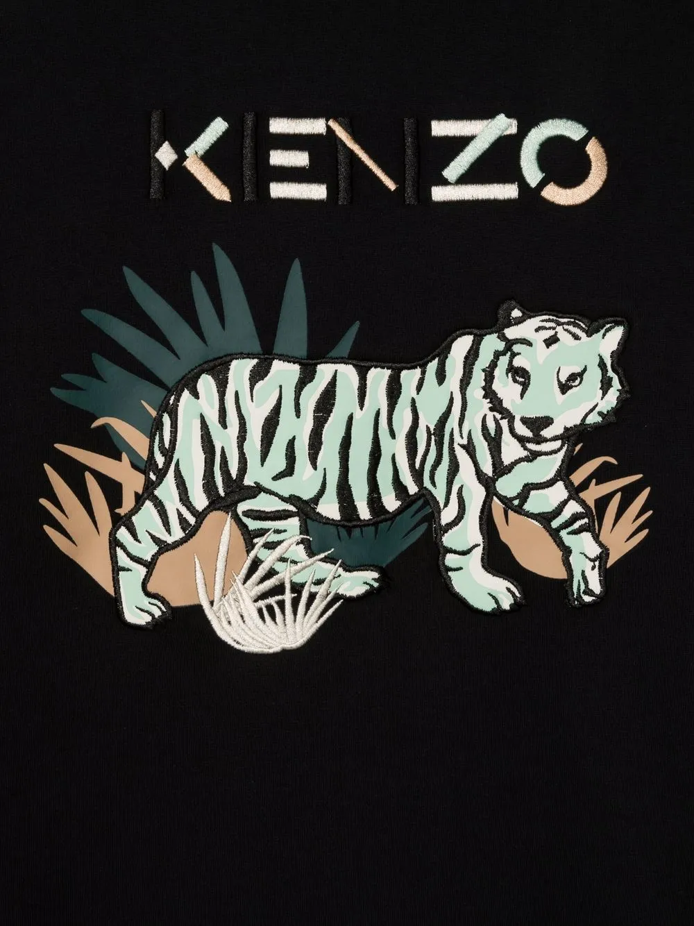 фото Kenzo kids толстовка с вышивкой tiger