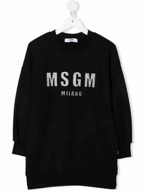 MSGM Kids logo-print sweatshirt dress
