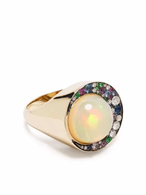 Noor Fares 18kt yellow gold Tilsam Eclipse diamond ring