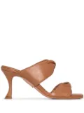 Aquazzura Twist 75mm leather mules - Brown