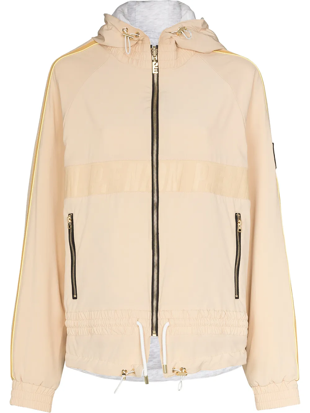 

P.E Nation reversible Man Down hooded jacket - Neutrals