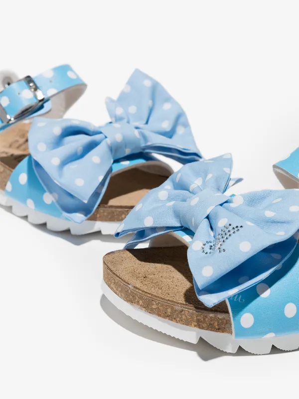 Polka dot bow discount sandals