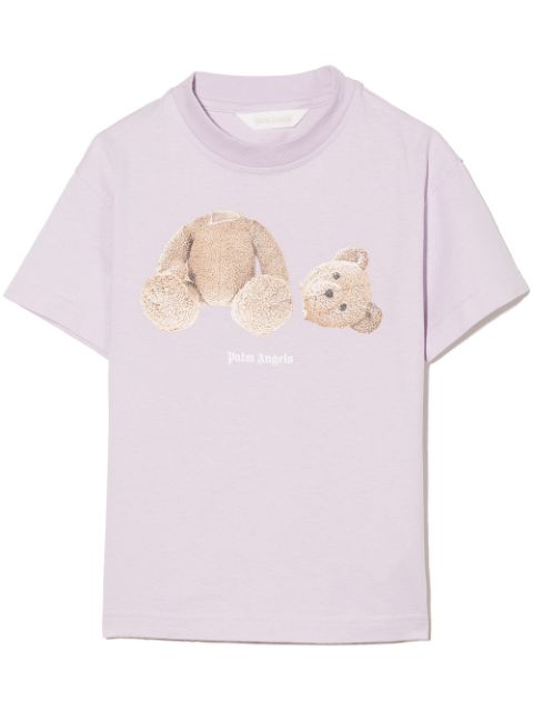 Palm Angels Kids Teddy Bear-print cotton T-shirt