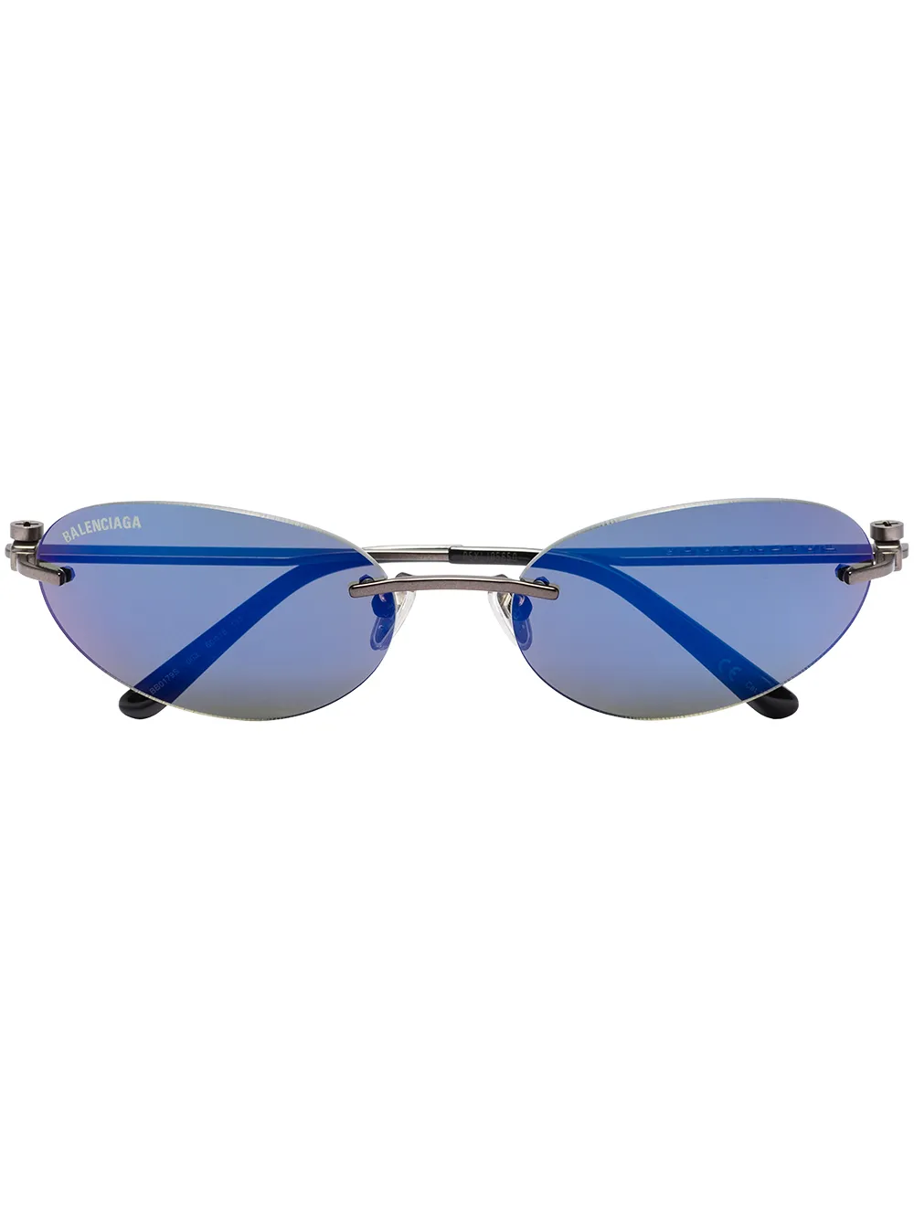 Balenciaga Eyewear Invisible Oval frame Sunglasses Farfetch