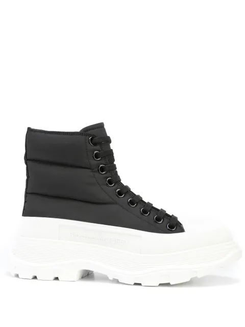 Alexander McQueen padded-ankle lace-up boots