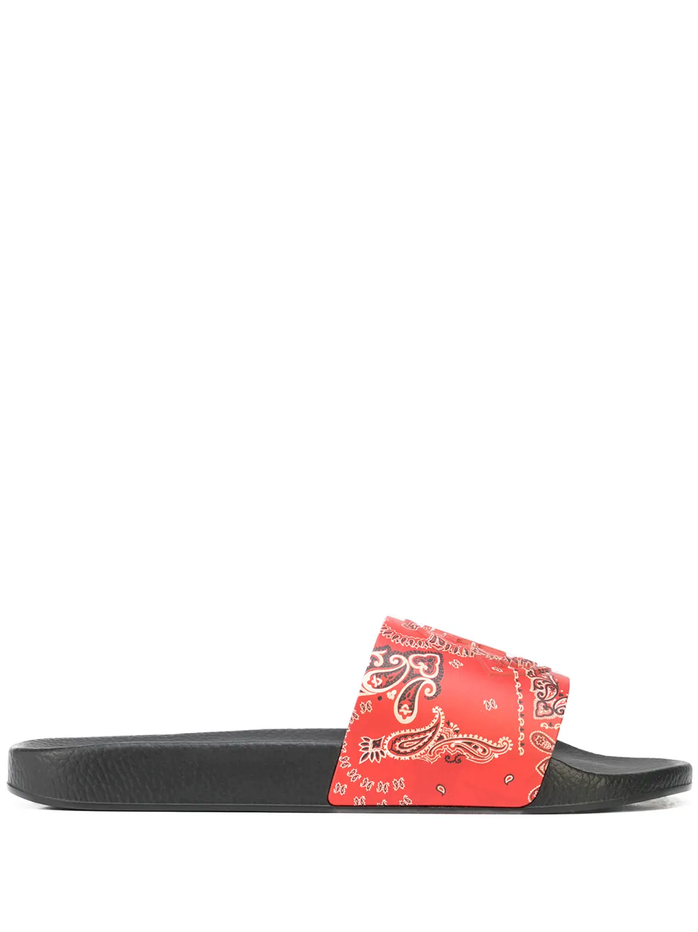 

Moncler flip flops con logo en relieve - Negro