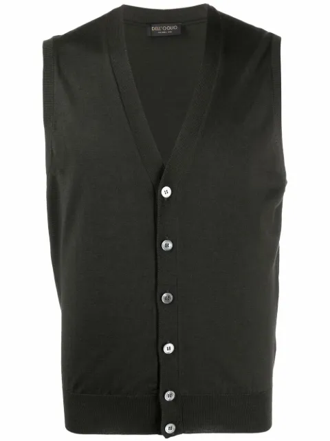 Dell'oglio V-neck merino wool vest