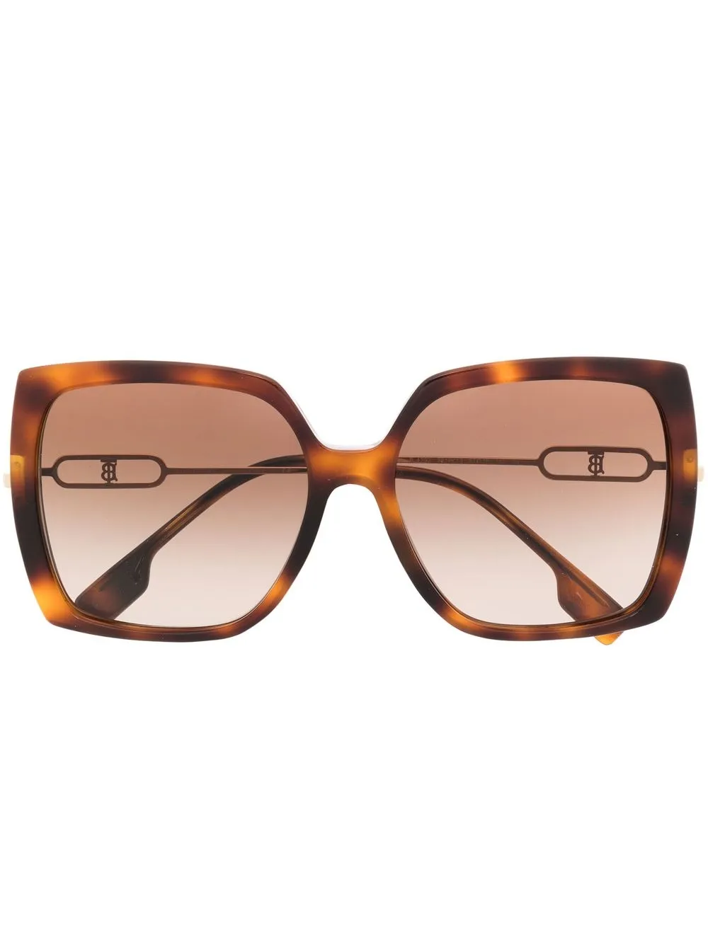 

Burberry Eyewear lentes de sol con armazón oversize estilo carey - Marrón