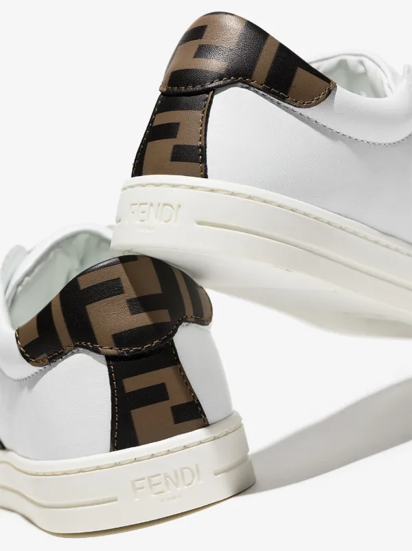 Fendi Kids logo-strap low-top Sneakers | White | FARFETCH ZA