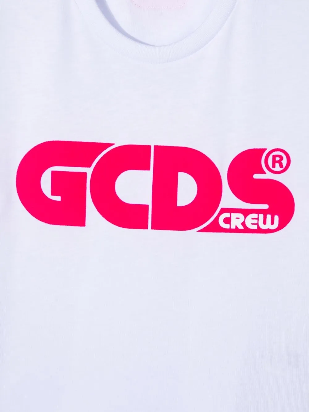 фото Gcds kids teen logo-print cropped t-shirt