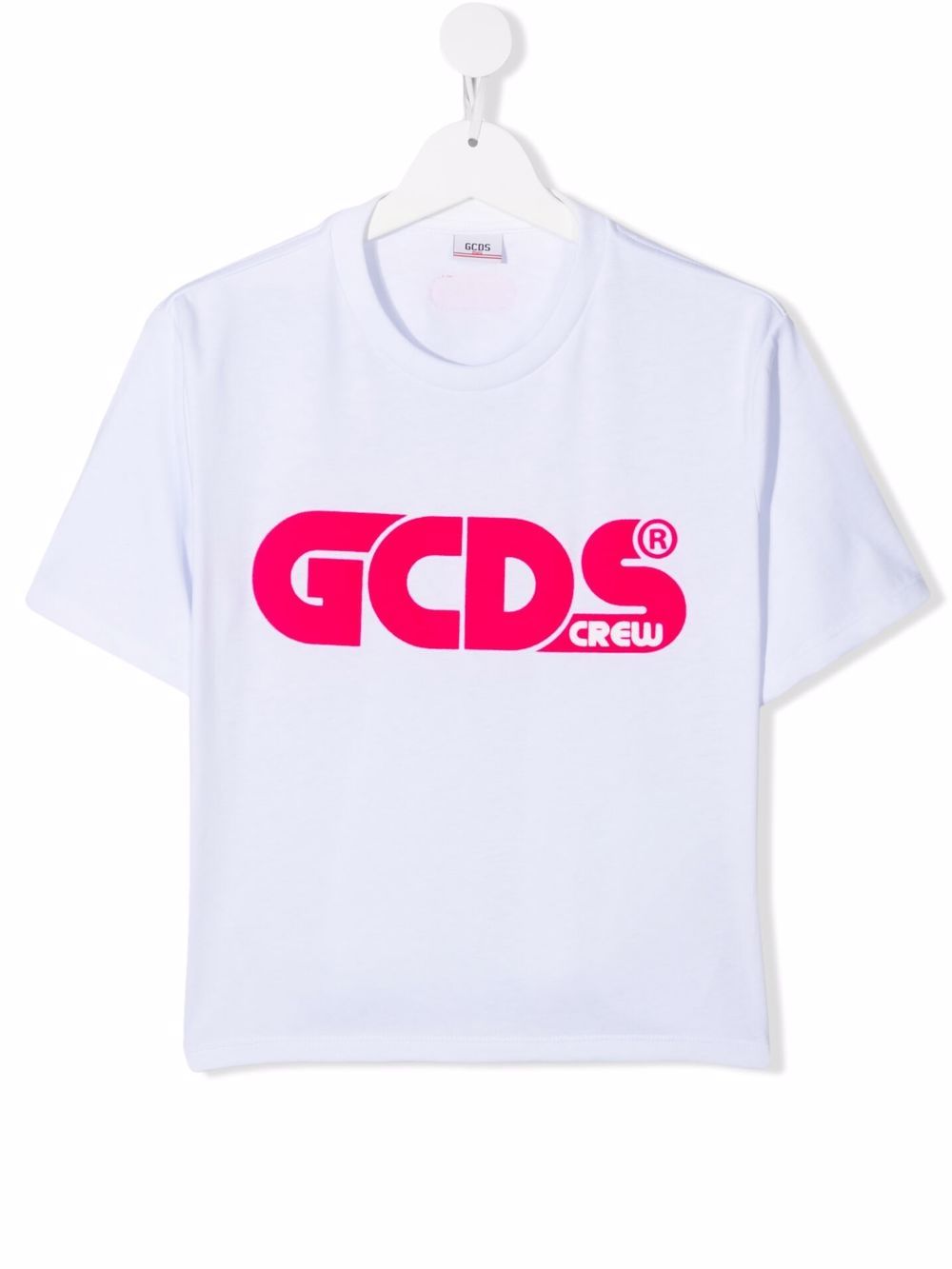 фото Gcds kids teen logo-print cropped t-shirt