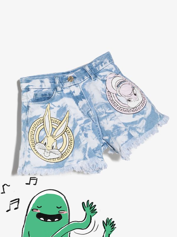 Monnalisa Short Jeans Com Motivo Bugs Bunny - Farfetch